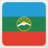 Karachay Cherkessia-vlag Kartonnen Onderzetters (Voorkant)