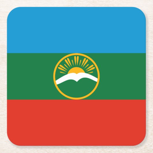Karachay Cherkessia-vlag Kartonnen Onderzetters (Voorkant)