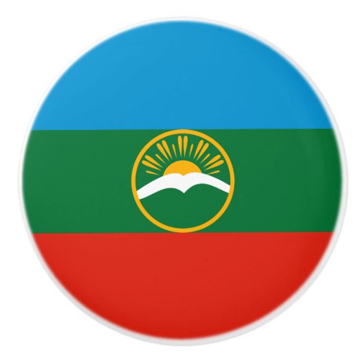 Karachay Cherkessia-vlag Keramische Knop (Voorkant)