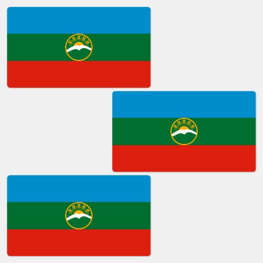 Karachay Cherkessia-vlag Labels (Groep)