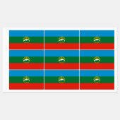 Karachay Cherkessia-vlag Labels (Vel)