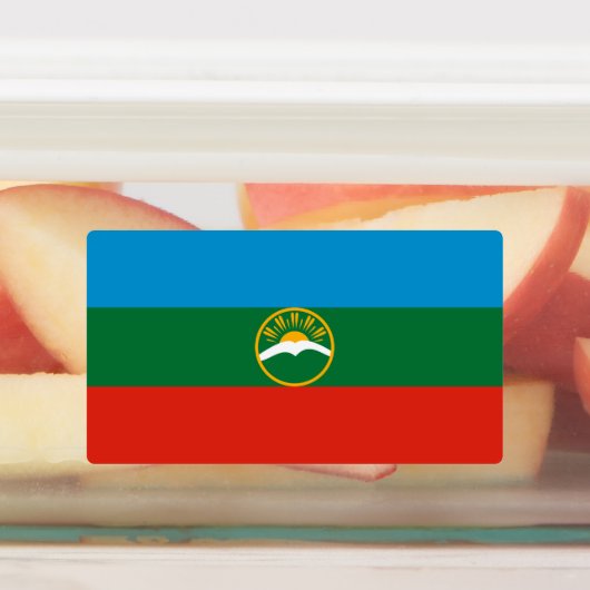 Karachay Cherkessia-vlag Labels (Aangebracht)