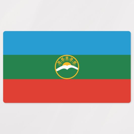 Karachay Cherkessia-vlag Labels (Design 1)