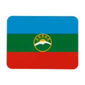 Karachay Cherkessia-vlag Magneet (Horizontaal)