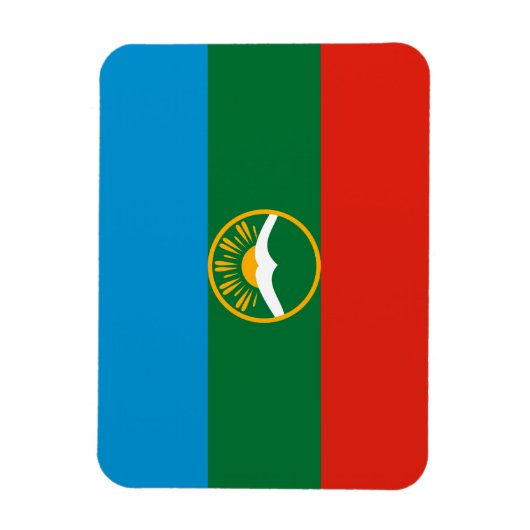 Karachay Cherkessia-vlag Magneet (Verticaal)