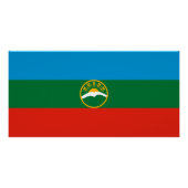 Karachay Cherkessia-vlag Perfect Poster (Voorkant)
