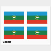 Karachay Cherkessia-vlag Rechthoekige Sticker (Vel)