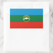 Karachay Cherkessia-vlag Rechthoekige Sticker (Tas)