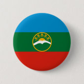 Karachay Cherkessia-vlag Ronde Button 5,7 Cm (Voorkant)