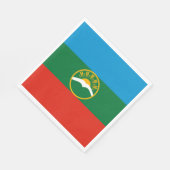 Karachay Cherkessia-vlag Servet (Hoek)