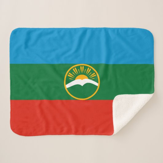 Karachay Cherkessia-vlag Sherpa Deken (Voorkant (horizontaal))