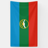 Karachay Cherkessia-vlag Spandoek (Verticaal)