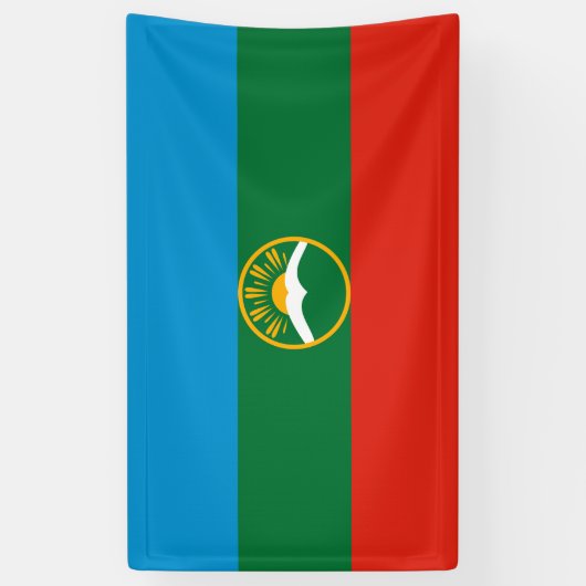 Karachay Cherkessia-vlag Spandoek (Verticaal)