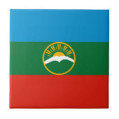 Karachay Cherkessia-vlag Tegeltje (Voorkant)