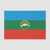 Karachay Cherkessia-vlag Tissuepapier (Voorkant)