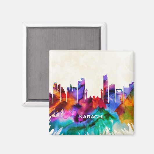 Karachi Pakistan Magneet (Voorkant / Achterkant)