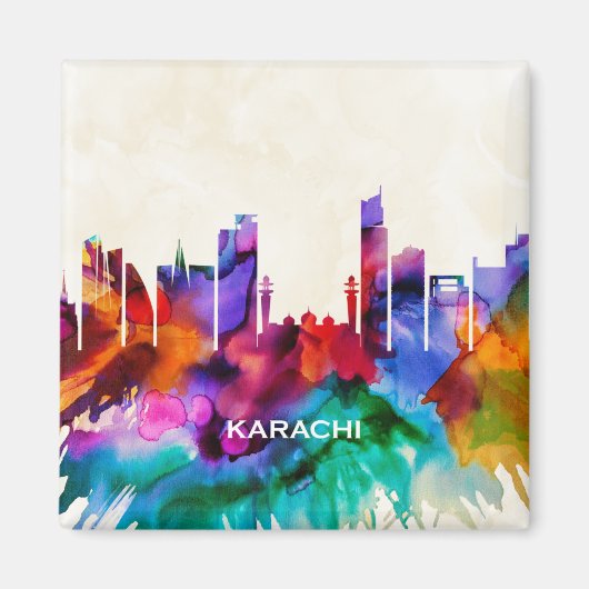 Karachi Pakistan Magneet (Voorkant)