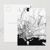Karachi Pakistan Map Briefkaart (Voorkant / Achterkant)