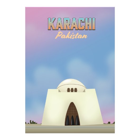 Karachi Pakistan reisposter Foto Afdruk (Voorkant)