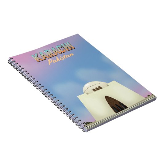 Karachi Pakistan reisposter Notitieboek (Rechterzijde)