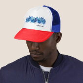 Karachi Pakistan Skyline Blue Trucker Pet (In situ)