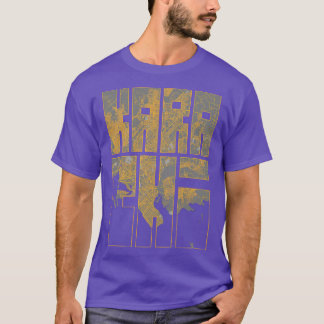 Karachi Pakistan Stadsplattegrond Typografie Bauha T-shirt