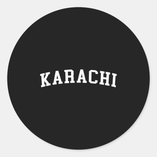 Karachi  ronde sticker (Voorkant)