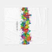 Karachi Skyline Pakistan Fleece Deken (Voorkant (Horizontaal))