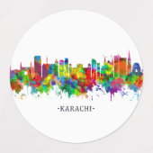 Karachi Skyline Pakistan Labels (Design 1)