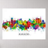 Karachi Skyline Pakistan Poster (Voorkant)