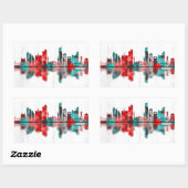 Karachi Skyline Pakistan Rechthoekige Sticker (Vel)
