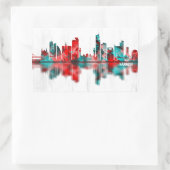 Karachi Skyline Pakistan Rechthoekige Sticker (Tas)