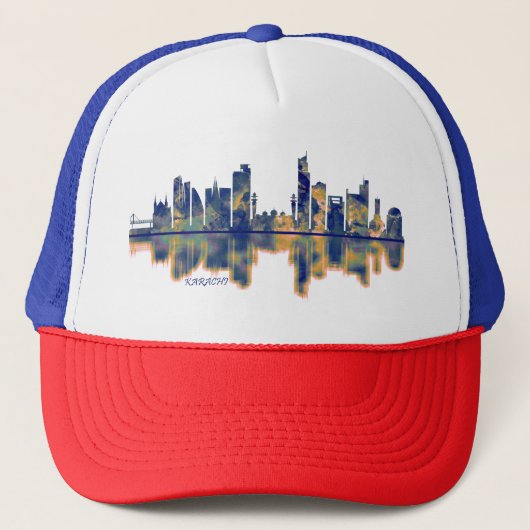 Karachi Skyline Trucker Pet (Voorkant)