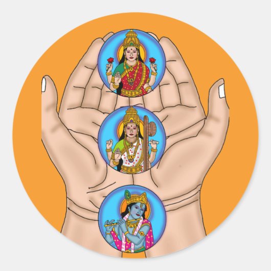 Karagre Vasate Lakshmi Shloka Stickers (Voorkant)