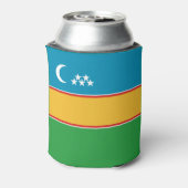 Karakalpakstan-vlag Blikjeskoeler (Blikje Achterkant)