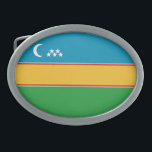 Karakalpakstan-vlag Gesp<br><div class="desc">Patriottische vlag van Karakalpakstan.</div>