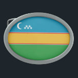 Karakalpakstan-vlag Gesp<br><div class="desc">Patriottische vlag van Karakalpakstan.</div>