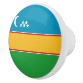 Karakalpakstan-vlag Keramische Knop (Rechts)