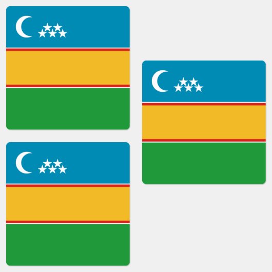 Karakalpakstan-vlag Labels (Groep)
