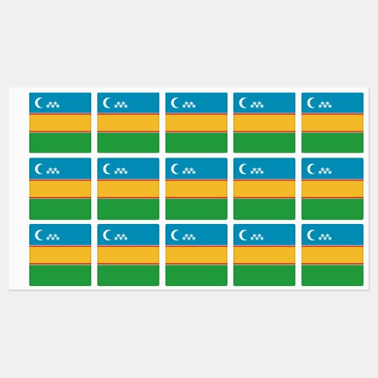 Karakalpakstan-vlag Labels (Vel)