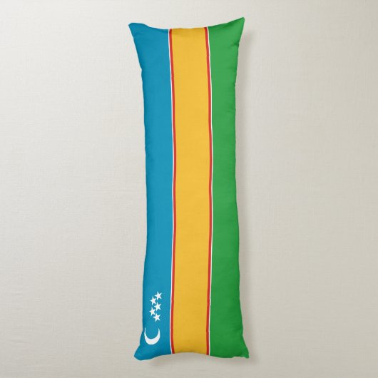 Karakalpakstan-vlag Lichaamskussen (Achterkant (Verticaal))