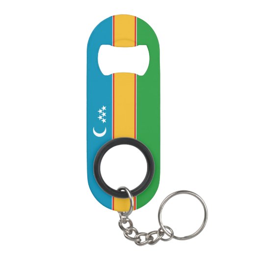 Karakalpakstan-vlag Mini Flessenopener (Achterkant)