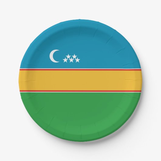Karakalpakstan-vlag Papieren Bordje (Voorkant)