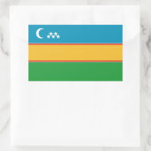 Karakalpakstan-vlag Rechthoekige Sticker (Tas)