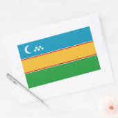 Karakalpakstan-vlag Rechthoekige Sticker (Envelop)