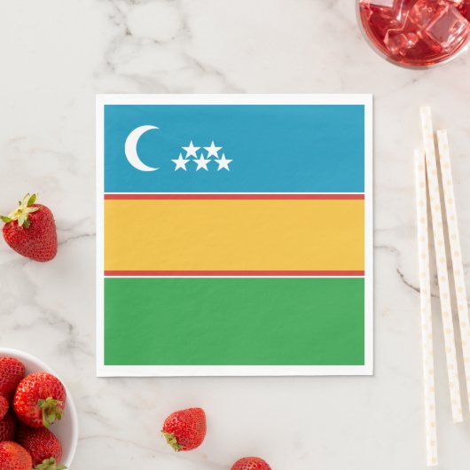 Karakalpakstan-vlag Servet (Insitu)
