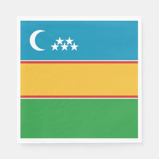 Karakalpakstan-vlag Servet (Voorkant)