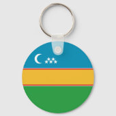 Karakalpakstan-vlag Sleutelhanger (Voorkant)
