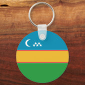 Karakalpakstan-vlag Sleutelhanger (Achterkant)