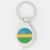 Karakalpakstan-vlag Sleutelhanger (Voorkant)